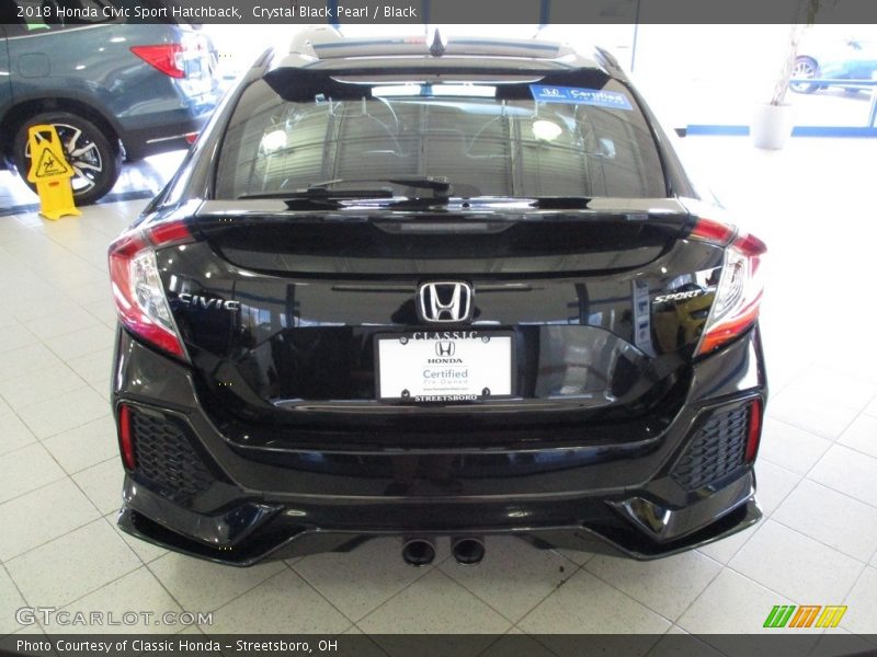 Crystal Black Pearl / Black 2018 Honda Civic Sport Hatchback