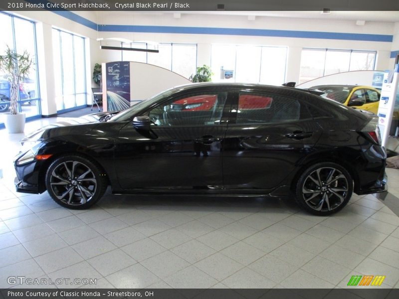 Crystal Black Pearl / Black 2018 Honda Civic Sport Hatchback