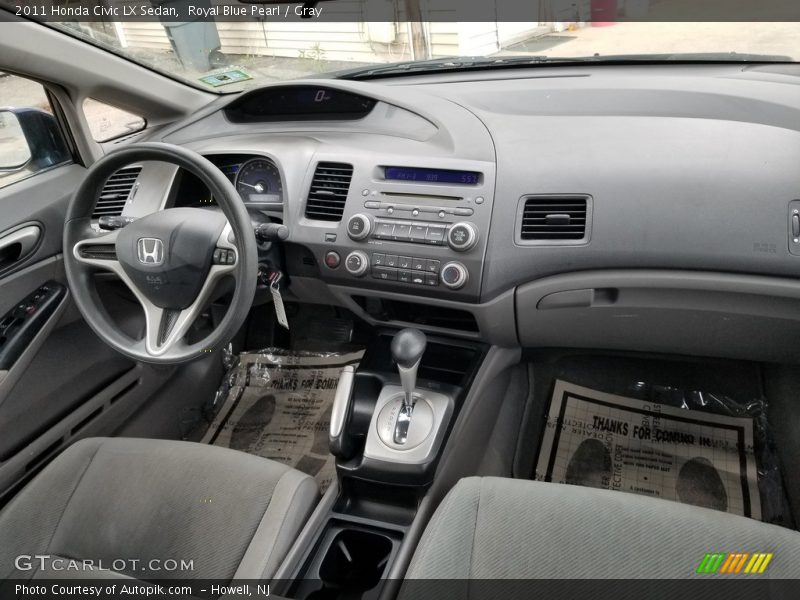 Royal Blue Pearl / Gray 2011 Honda Civic LX Sedan