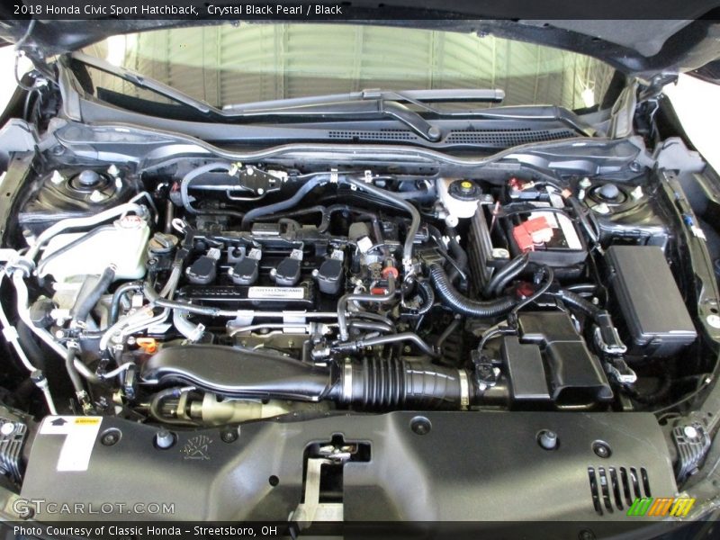 Crystal Black Pearl / Black 2018 Honda Civic Sport Hatchback