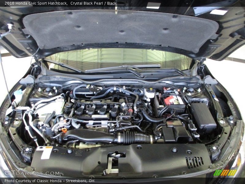 Crystal Black Pearl / Black 2018 Honda Civic Sport Hatchback