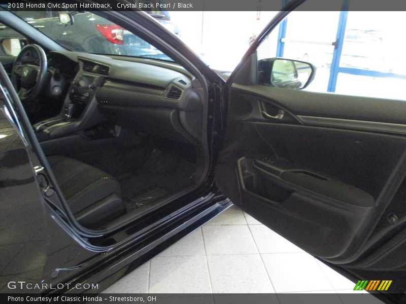 Crystal Black Pearl / Black 2018 Honda Civic Sport Hatchback