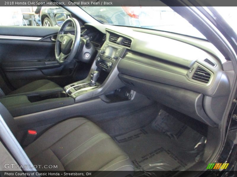 Crystal Black Pearl / Black 2018 Honda Civic Sport Hatchback