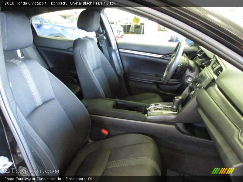 Crystal Black Pearl / Black 2018 Honda Civic Sport Hatchback