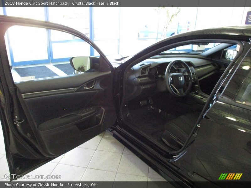 Crystal Black Pearl / Black 2018 Honda Civic Sport Hatchback