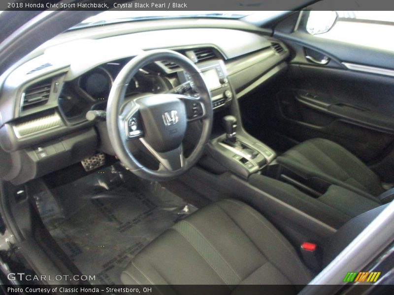 Crystal Black Pearl / Black 2018 Honda Civic Sport Hatchback