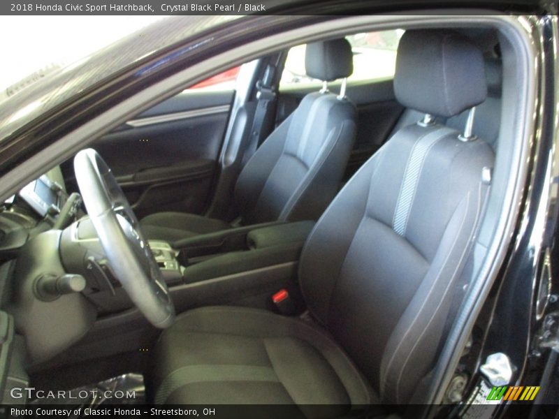 Crystal Black Pearl / Black 2018 Honda Civic Sport Hatchback