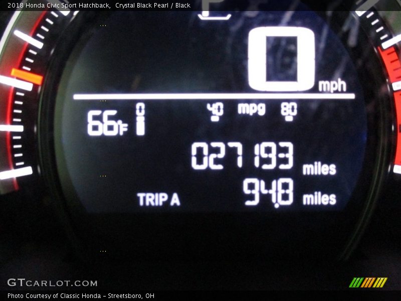 Crystal Black Pearl / Black 2018 Honda Civic Sport Hatchback