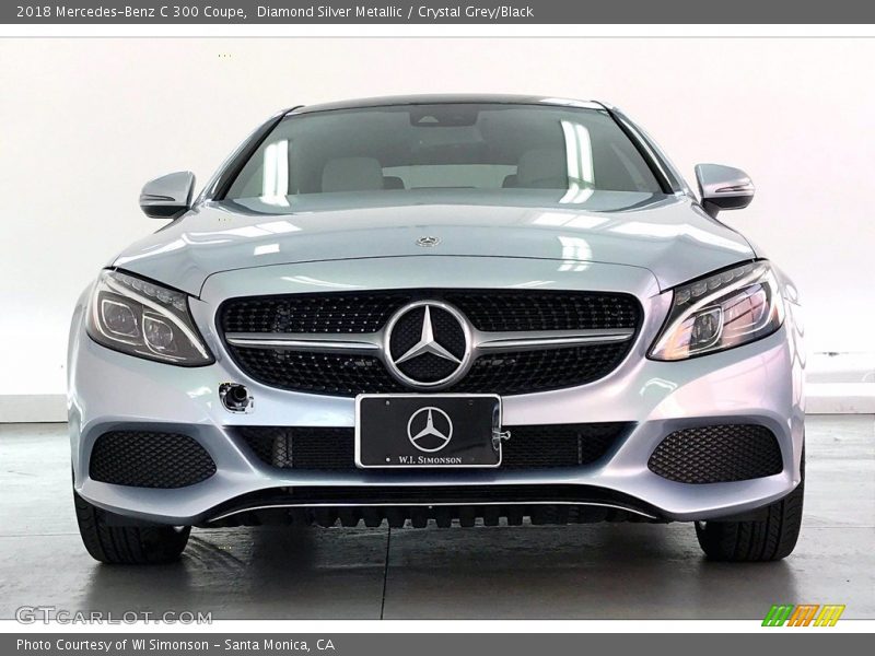 Diamond Silver Metallic / Crystal Grey/Black 2018 Mercedes-Benz C 300 Coupe