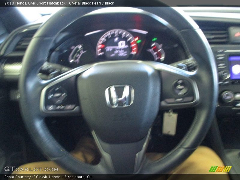 Crystal Black Pearl / Black 2018 Honda Civic Sport Hatchback