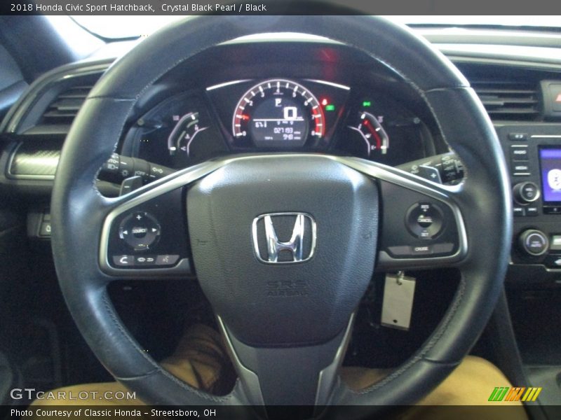Crystal Black Pearl / Black 2018 Honda Civic Sport Hatchback