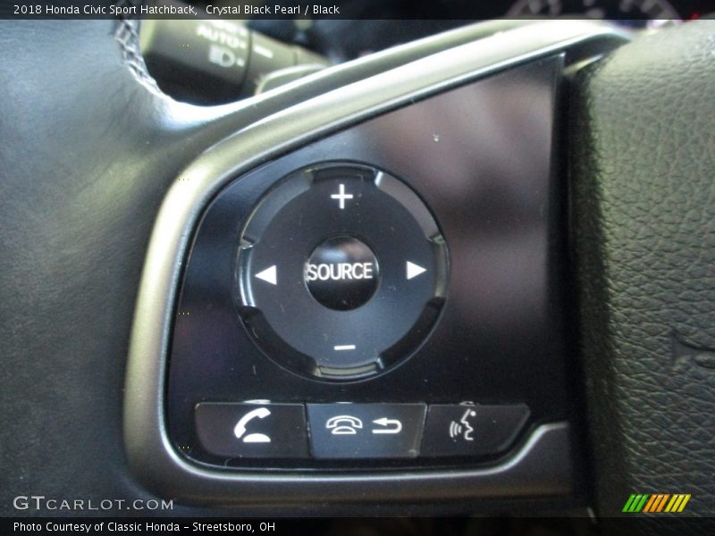 Crystal Black Pearl / Black 2018 Honda Civic Sport Hatchback