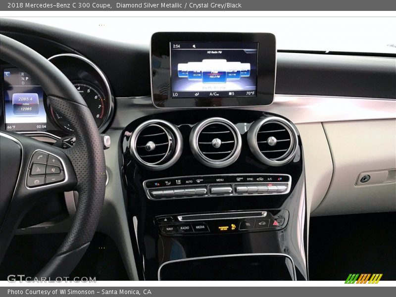 Diamond Silver Metallic / Crystal Grey/Black 2018 Mercedes-Benz C 300 Coupe