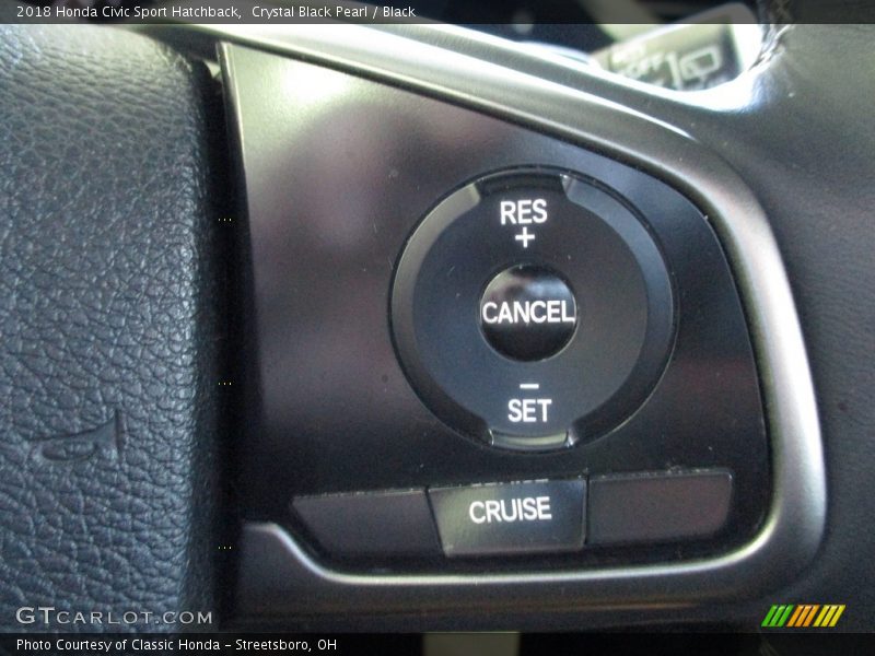Crystal Black Pearl / Black 2018 Honda Civic Sport Hatchback