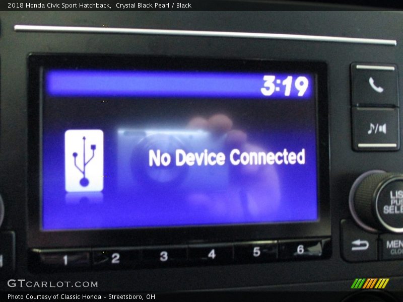 Crystal Black Pearl / Black 2018 Honda Civic Sport Hatchback