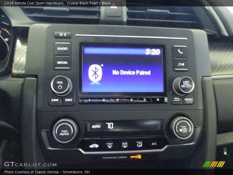 Crystal Black Pearl / Black 2018 Honda Civic Sport Hatchback