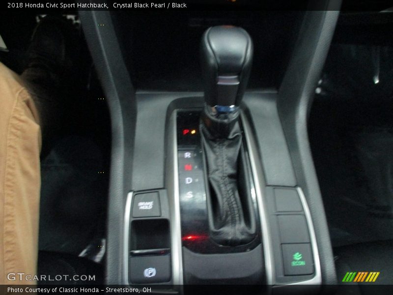 Crystal Black Pearl / Black 2018 Honda Civic Sport Hatchback