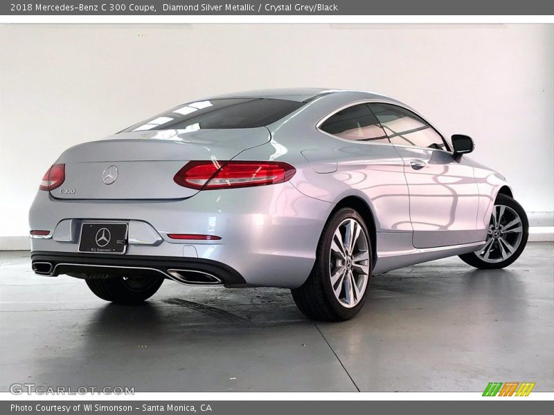 Diamond Silver Metallic / Crystal Grey/Black 2018 Mercedes-Benz C 300 Coupe