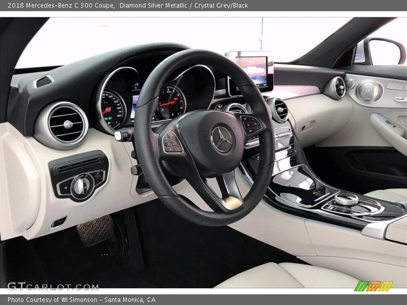 Diamond Silver Metallic / Crystal Grey/Black 2018 Mercedes-Benz C 300 Coupe