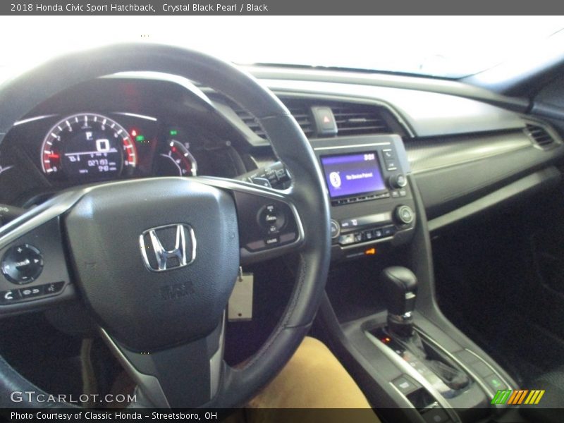 Crystal Black Pearl / Black 2018 Honda Civic Sport Hatchback