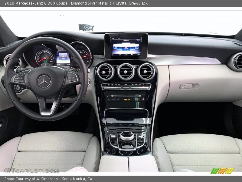Diamond Silver Metallic / Crystal Grey/Black 2018 Mercedes-Benz C 300 Coupe