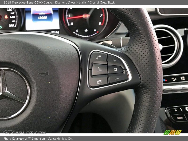 Diamond Silver Metallic / Crystal Grey/Black 2018 Mercedes-Benz C 300 Coupe
