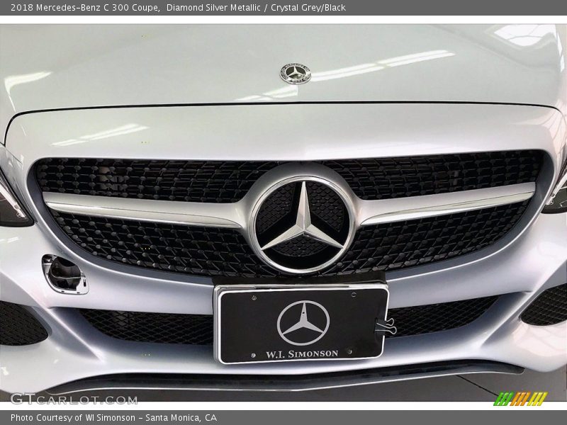 Diamond Silver Metallic / Crystal Grey/Black 2018 Mercedes-Benz C 300 Coupe
