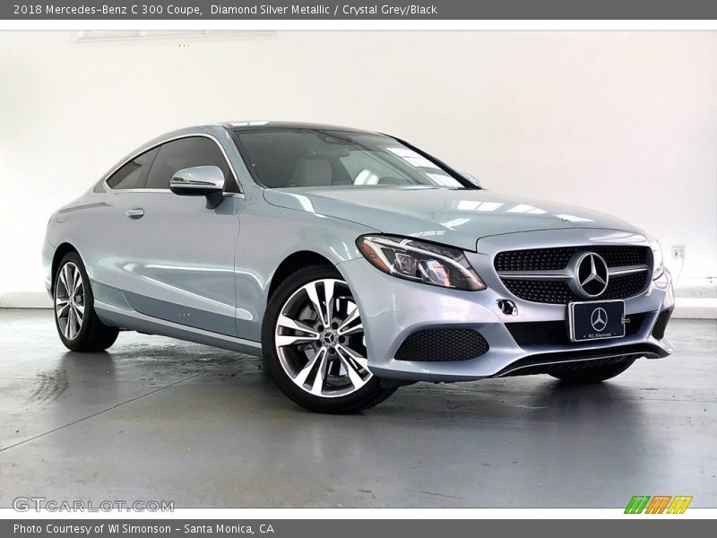 Diamond Silver Metallic / Crystal Grey/Black 2018 Mercedes-Benz C 300 Coupe