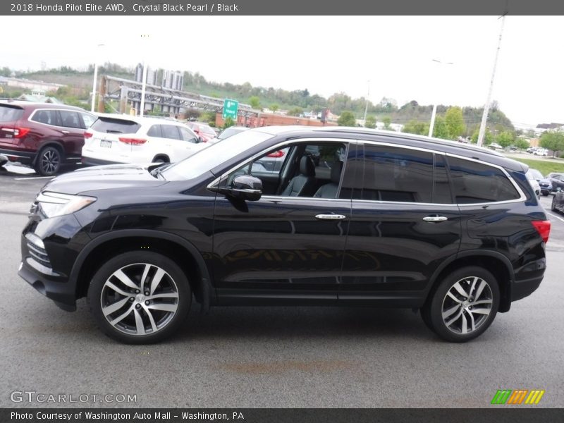 Crystal Black Pearl / Black 2018 Honda Pilot Elite AWD