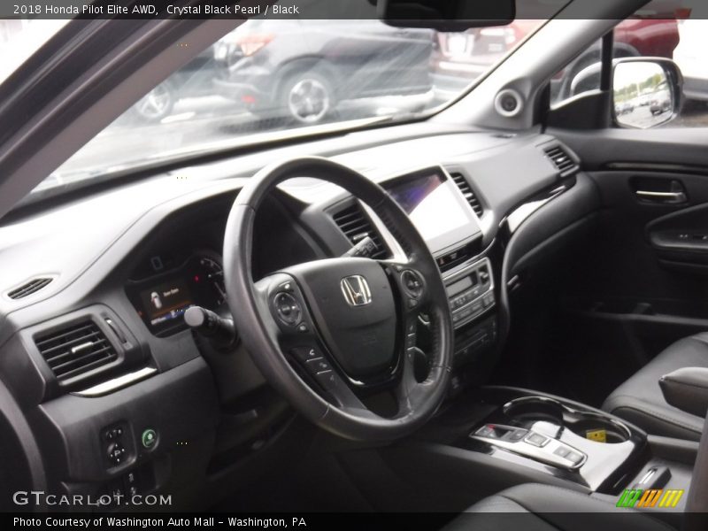 Crystal Black Pearl / Black 2018 Honda Pilot Elite AWD