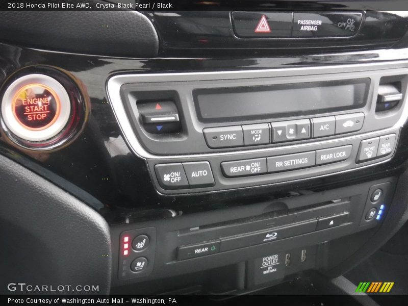 Crystal Black Pearl / Black 2018 Honda Pilot Elite AWD