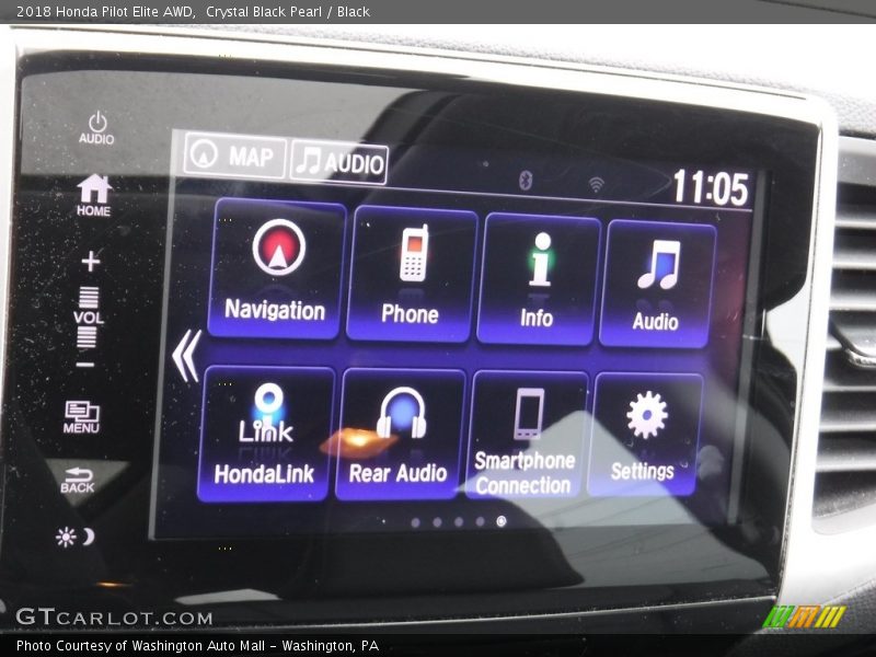 Crystal Black Pearl / Black 2018 Honda Pilot Elite AWD