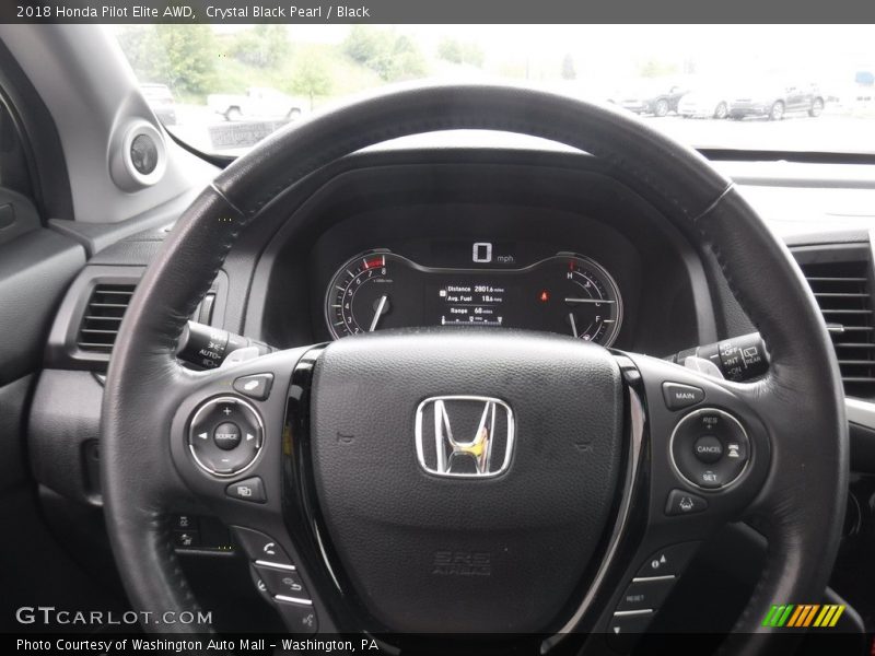 Crystal Black Pearl / Black 2018 Honda Pilot Elite AWD