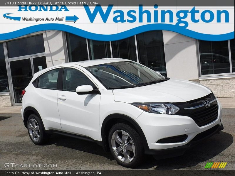 White Orchid Pearl / Gray 2018 Honda HR-V LX AWD