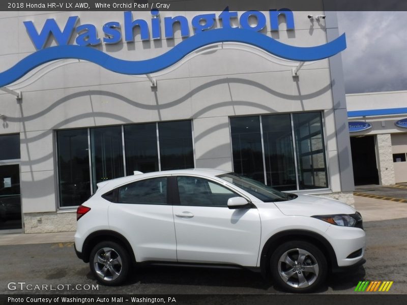 White Orchid Pearl / Gray 2018 Honda HR-V LX AWD