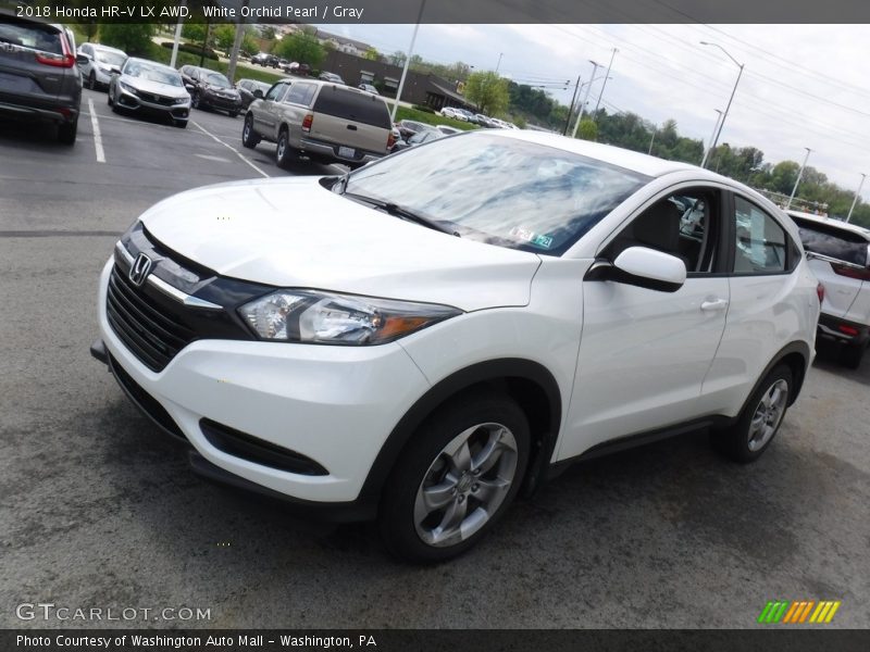 White Orchid Pearl / Gray 2018 Honda HR-V LX AWD