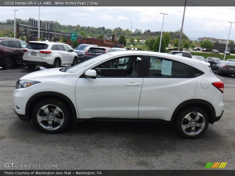 White Orchid Pearl / Gray 2018 Honda HR-V LX AWD