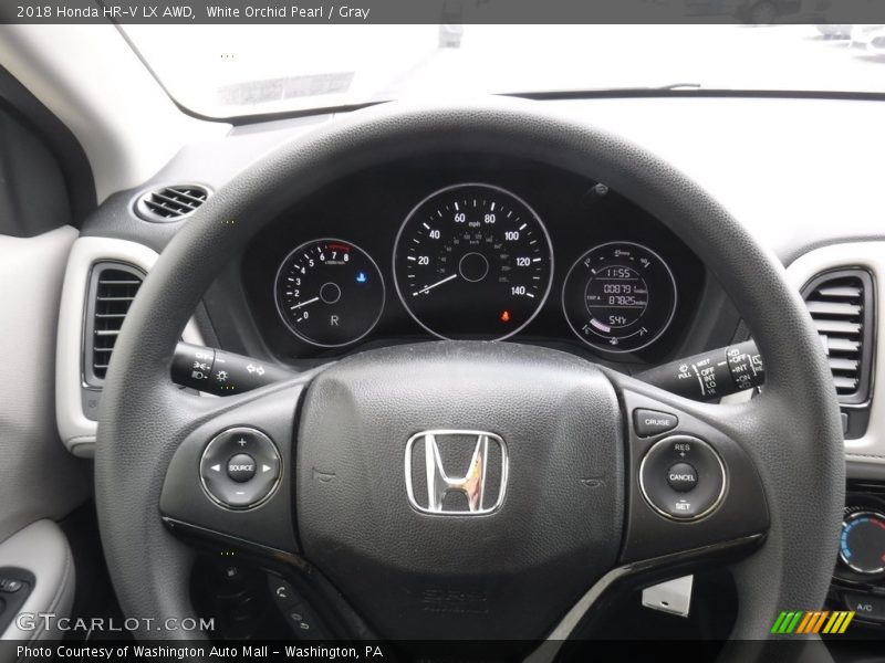 White Orchid Pearl / Gray 2018 Honda HR-V LX AWD