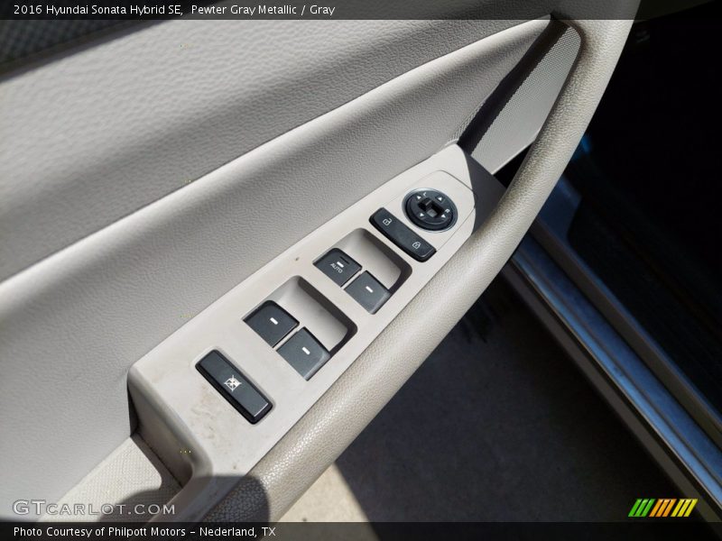 Pewter Gray Metallic / Gray 2016 Hyundai Sonata Hybrid SE