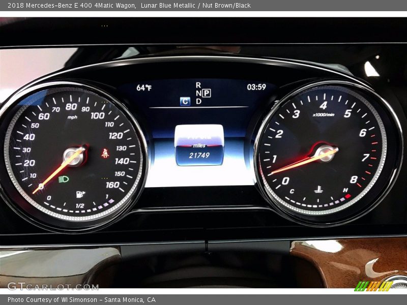 Lunar Blue Metallic / Nut Brown/Black 2018 Mercedes-Benz E 400 4Matic Wagon