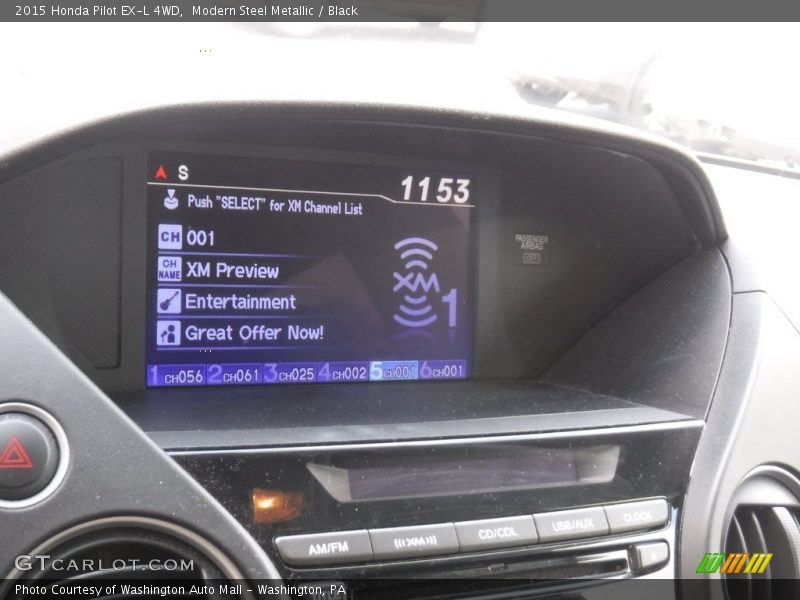 Modern Steel Metallic / Black 2015 Honda Pilot EX-L 4WD