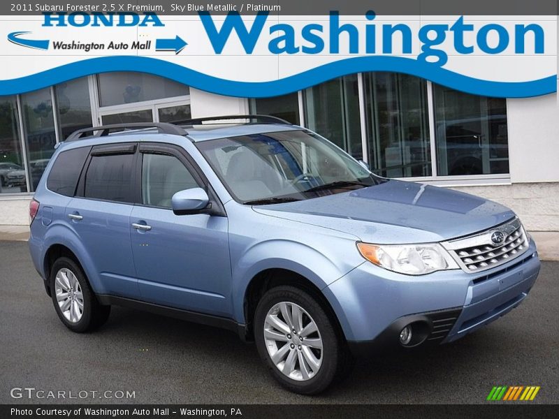 Sky Blue Metallic / Platinum 2011 Subaru Forester 2.5 X Premium