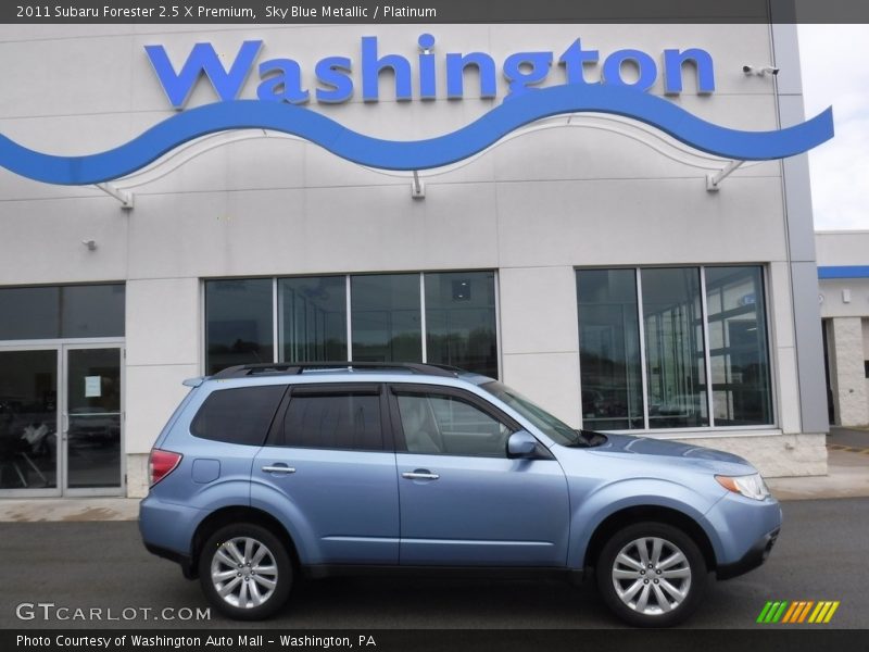 Sky Blue Metallic / Platinum 2011 Subaru Forester 2.5 X Premium