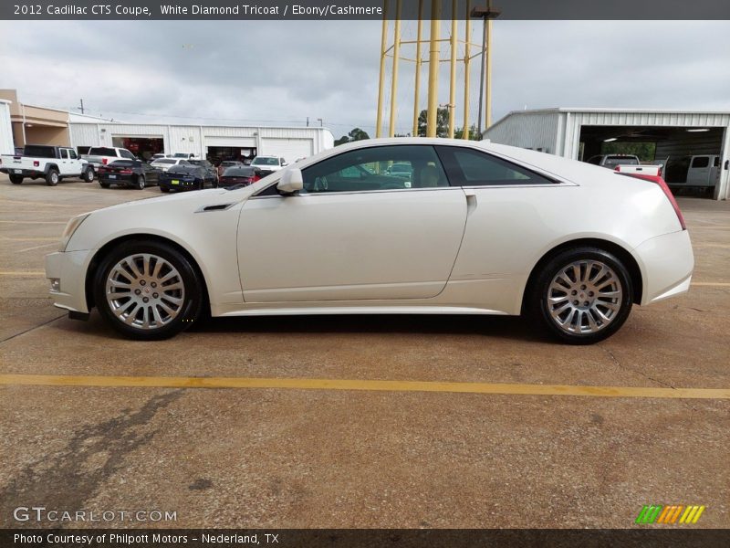 White Diamond Tricoat / Ebony/Cashmere 2012 Cadillac CTS Coupe