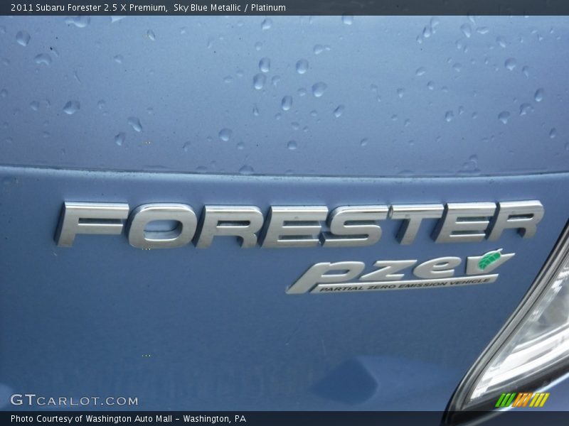 Sky Blue Metallic / Platinum 2011 Subaru Forester 2.5 X Premium