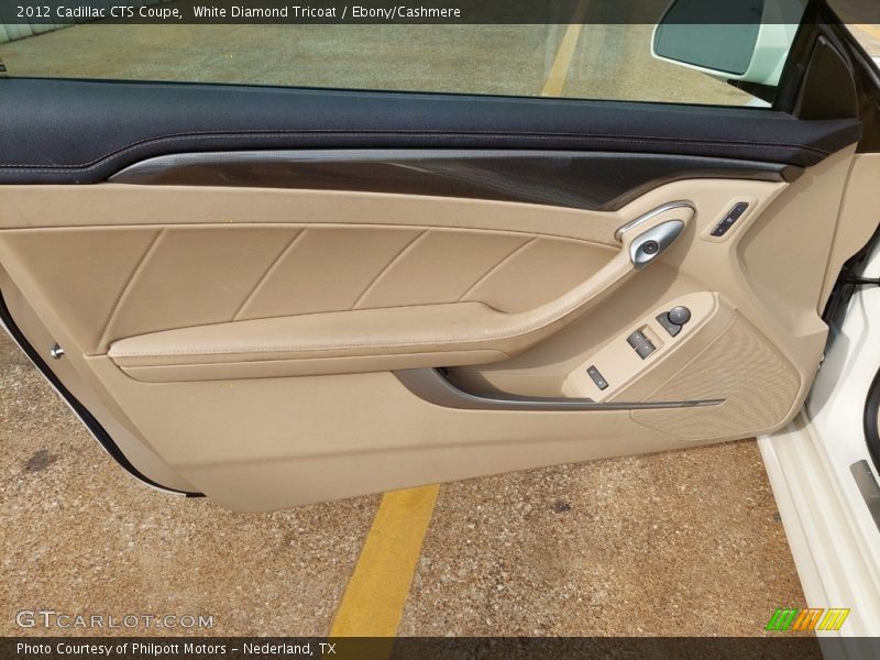 White Diamond Tricoat / Ebony/Cashmere 2012 Cadillac CTS Coupe