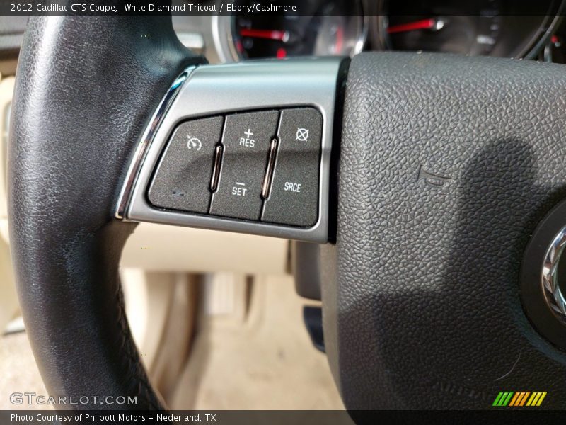 White Diamond Tricoat / Ebony/Cashmere 2012 Cadillac CTS Coupe