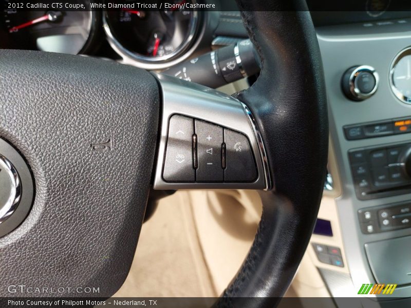 White Diamond Tricoat / Ebony/Cashmere 2012 Cadillac CTS Coupe