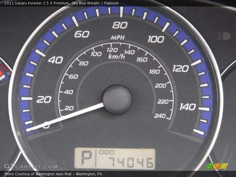 Sky Blue Metallic / Platinum 2011 Subaru Forester 2.5 X Premium