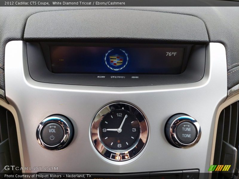 White Diamond Tricoat / Ebony/Cashmere 2012 Cadillac CTS Coupe